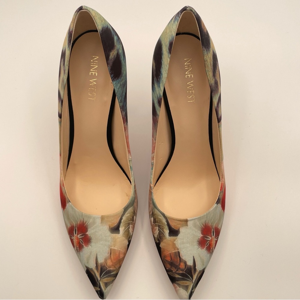 Nine West Leopard and Floral Print Women Size 7 - Picture 5 of 9